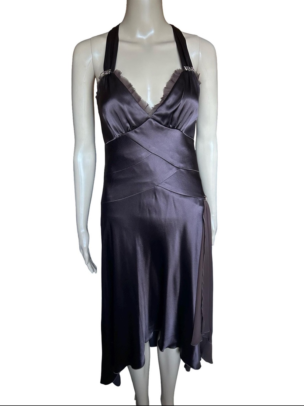 1920s style y2k satin art deco gown